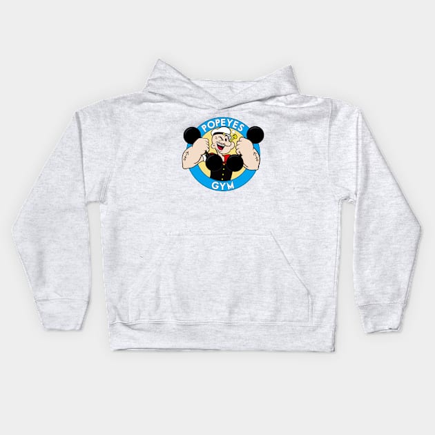 Popeyes Gym Kids Hoodie by Woah_Jonny